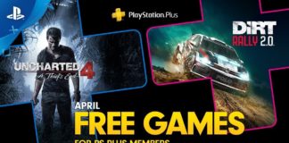 PS Plus: Uncharted 4 e Dirt Rally 2.0 são os jogos do mês de abril