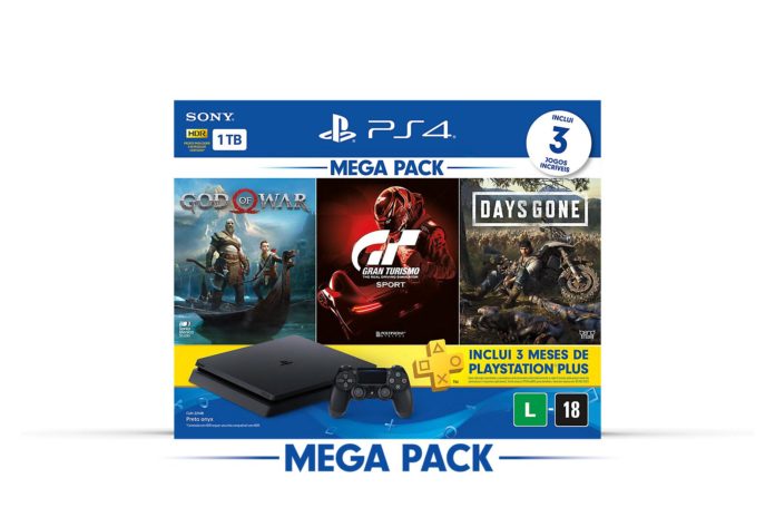 PlayStation lança novo bundle do PS4 com um Mega Pack