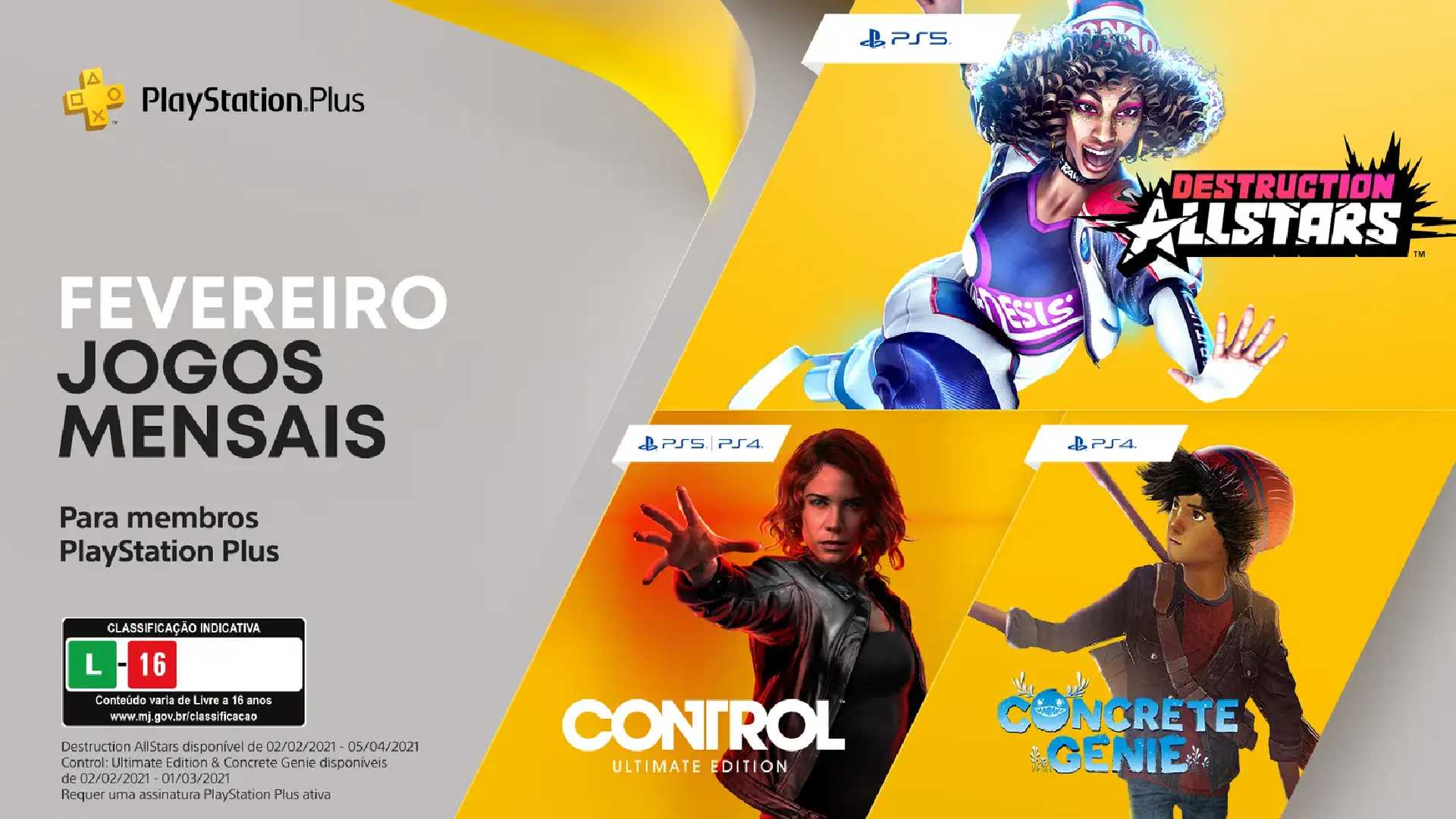 PS Plus Fevereiro 2023 - jogos gratuitos revelados