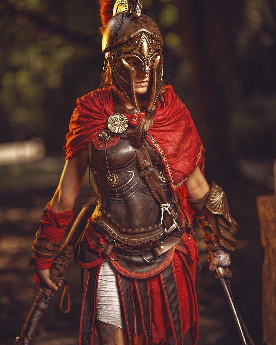 cosplay da Kassandra de Assassin's Creed Odyssey