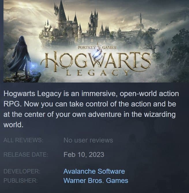 Hogwarts Legacy estende recorde de jogadores na Steam