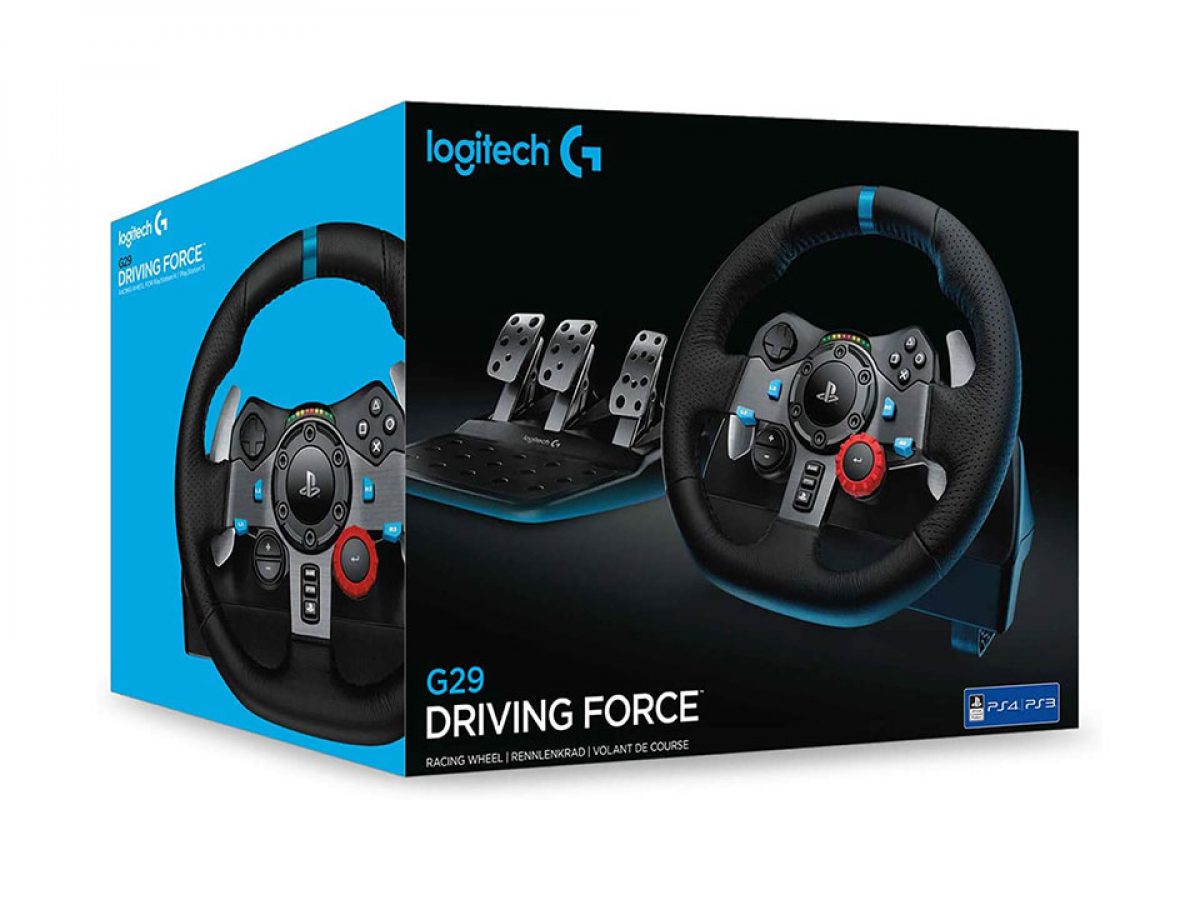 Oferta Relâmpago  Volante Logitech G29 Driving Force PS5, PS4, PS3 e PC  está com R$500 de desconto na