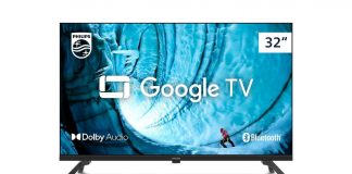 Smart TV Philips 32” com Google TV e comando de voz tem desconto de R$ 249 na Amazon